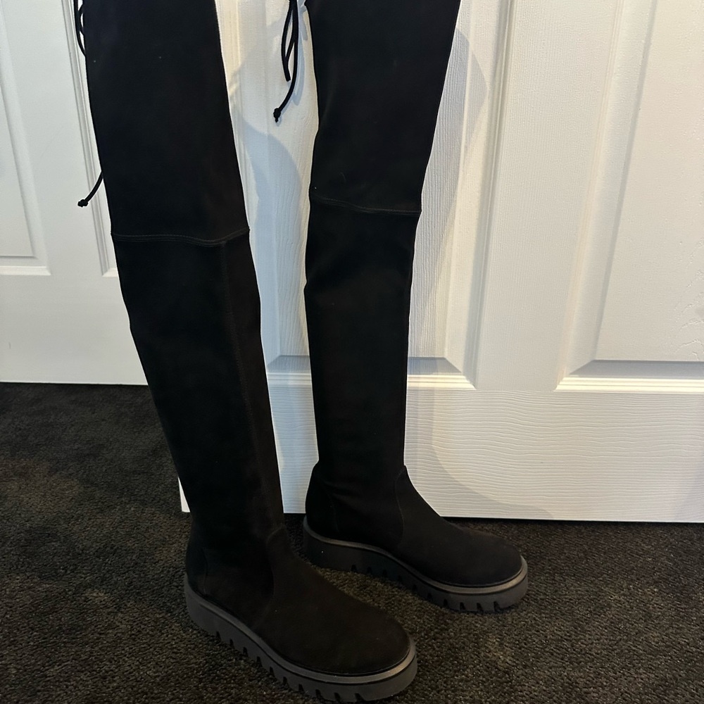 Stuart Weitzman OTK suede Lug boot
